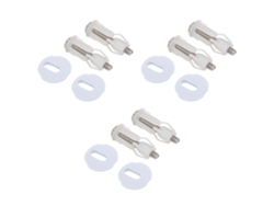 Juego de tornillos para asiento de inodoro DIY, accesorio de reparación blanco