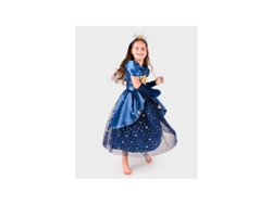 Vestido de princesa Goda Fen con estrellas, disfraz para niñas de 4 a 6 años. Den Goda Fen