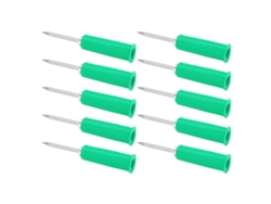 10 Unidades De Sondas Perforadoras De Cable De Pvc Con Conector Banana, Pines Aislados De 2-4 Mm Para Multímetro (verde)