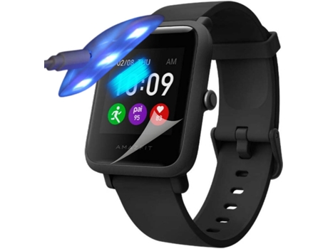 Kit de 4 Protectores de Pantalla Hidrogel para Amazfit Bip S Flexshield con Lámpara UV