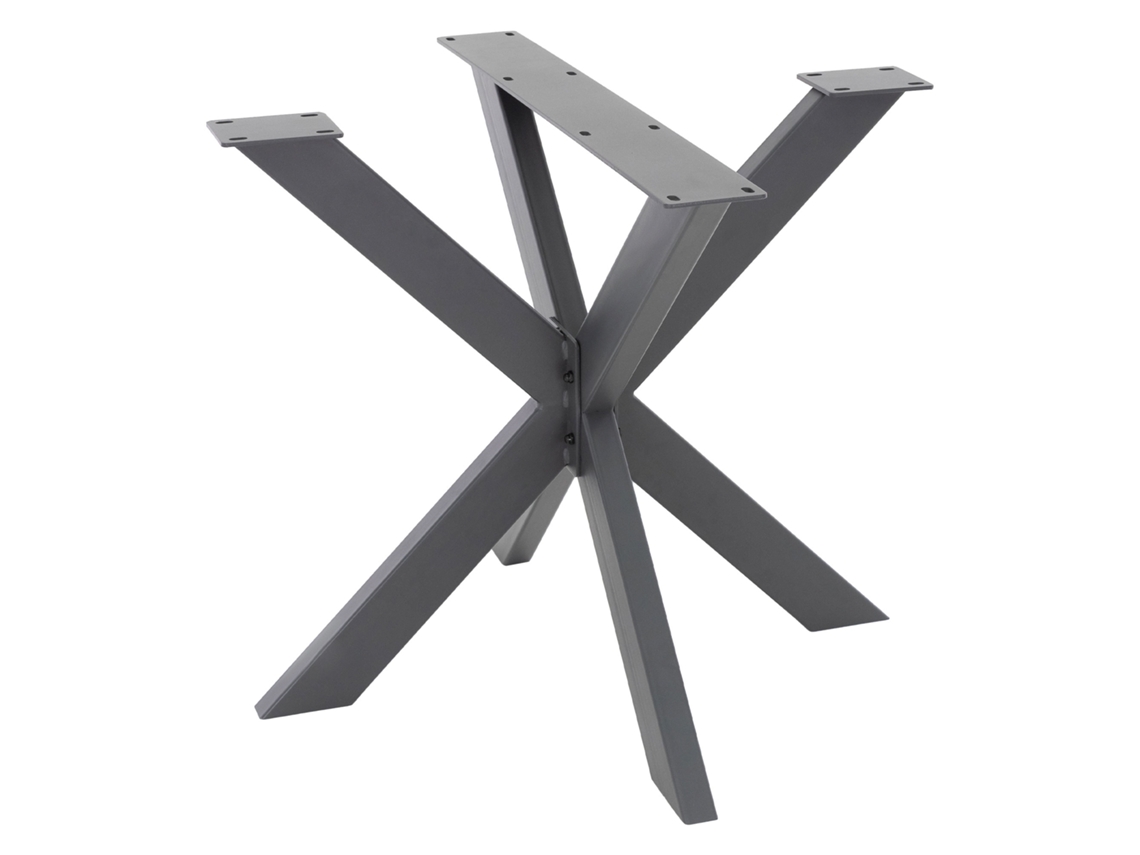 Pata de mesa industrial ECD Germany 85x71x85cm acero antracita diseño cruzado en forma X