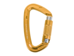 Mali gancho de Escalada com Bloqueio Automático 25kn 5620lbs Resistente em Forma de D para Alpinismo Speleologia Ouro