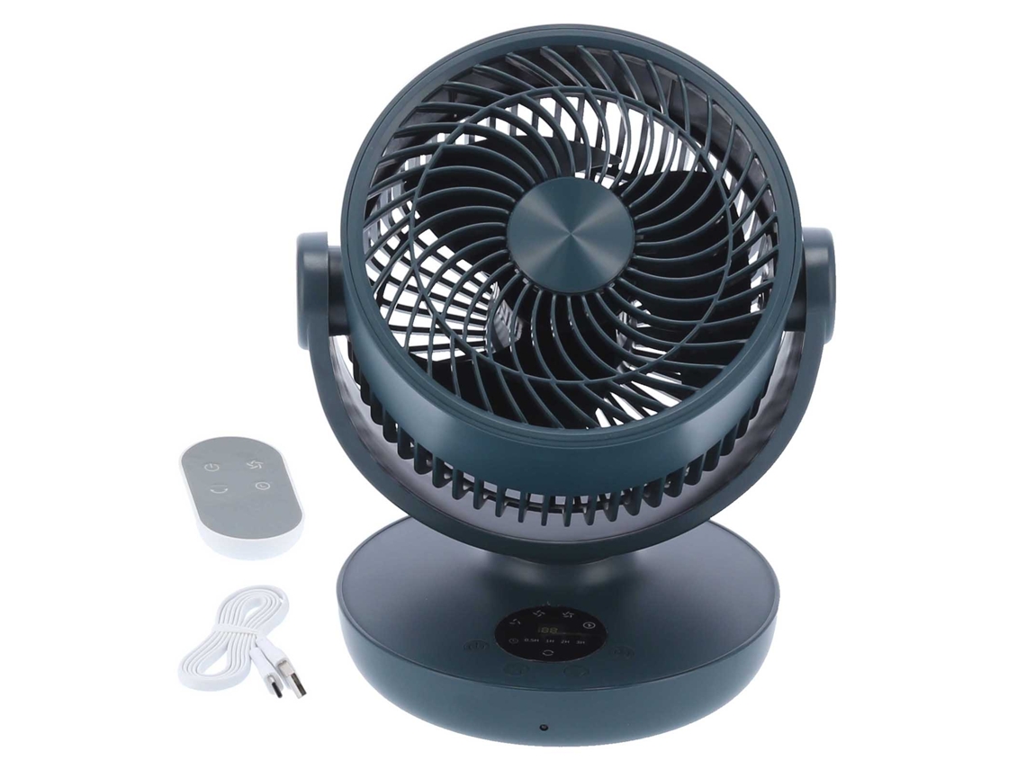 Ventilador Eléctrico Con Control Remoto Ajustable, Led, Recargable Por Usb, 3d, Silencioso, 10000 Mah