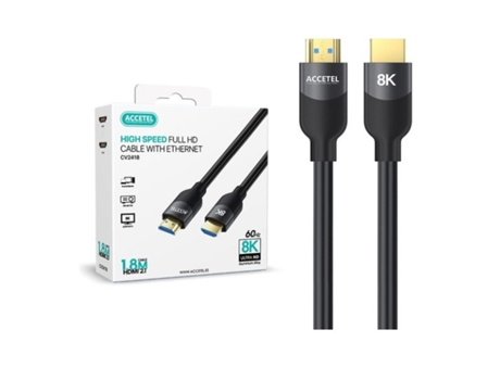Cable Hdmi Alta Velocidade Internet Ultra ACCETEL Negro