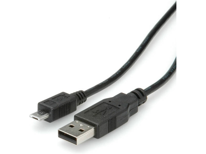 Cable USB ROLINE (USB - 3 m - Negro)
