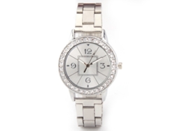 Reloj De Moda Para Hombre Y Mujer Con Correa De Acero Dial Redondo Cuarzo (plata)