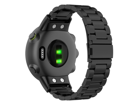 Correa de metal liberación rápida con cierre para Garmin Forerunner 45/45S/Swim 2 - negro