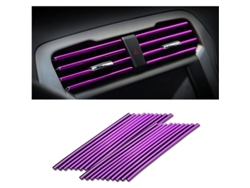 20 piezas de flecos decorativos para la rejilla de ventilación del aire acondicionado del coche: universales, impermeables y flexibles.