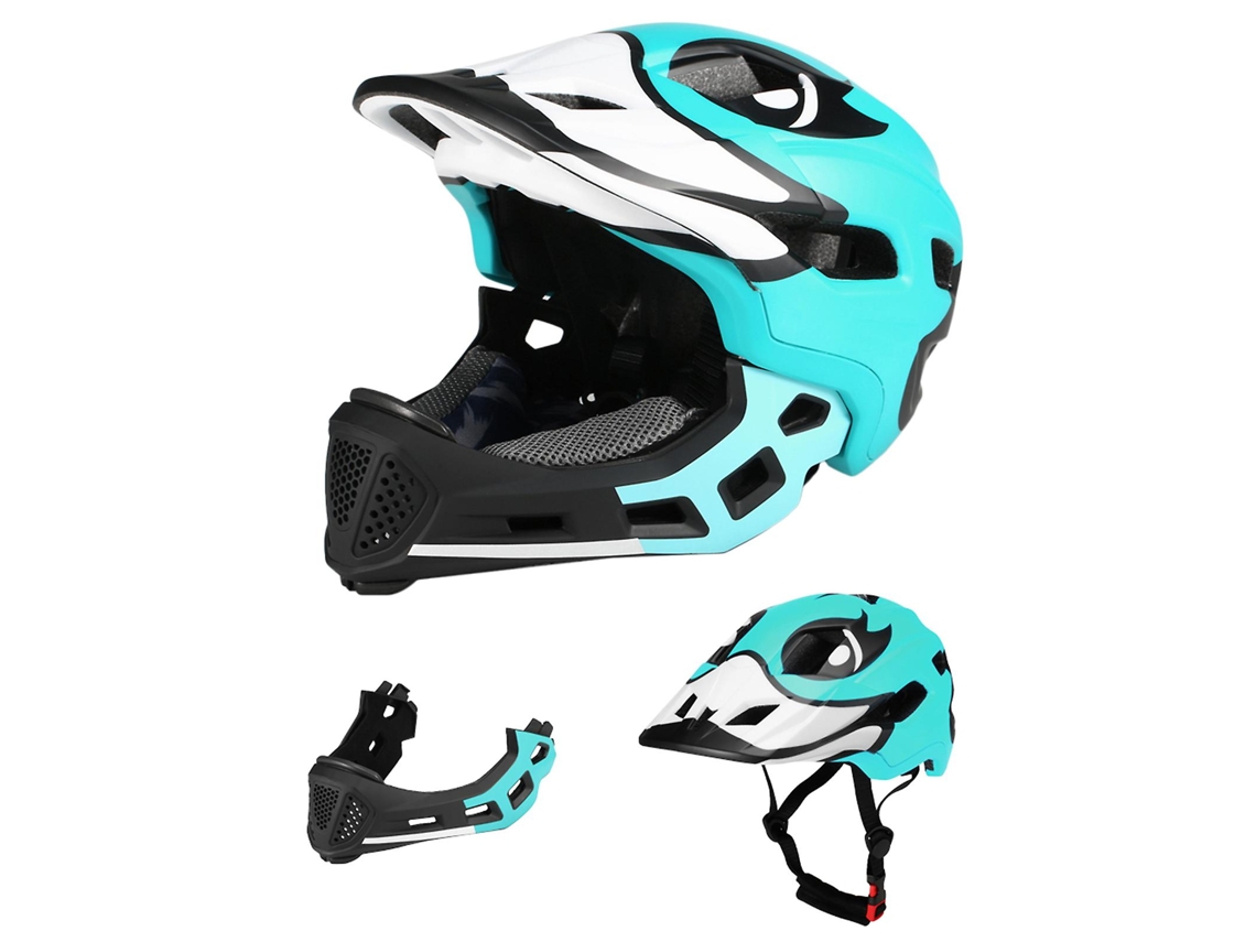 (azul) Casco Integral Desmontable Para Niño, Casco De Ciclismo