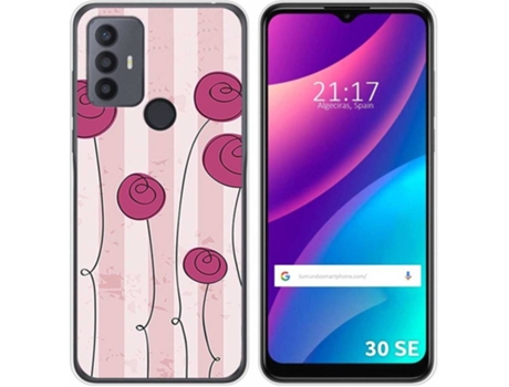 Carcasa para TCL 30 SE TUMUNDOSMARTPHONE Dibujos Flores Vintage Multicolor