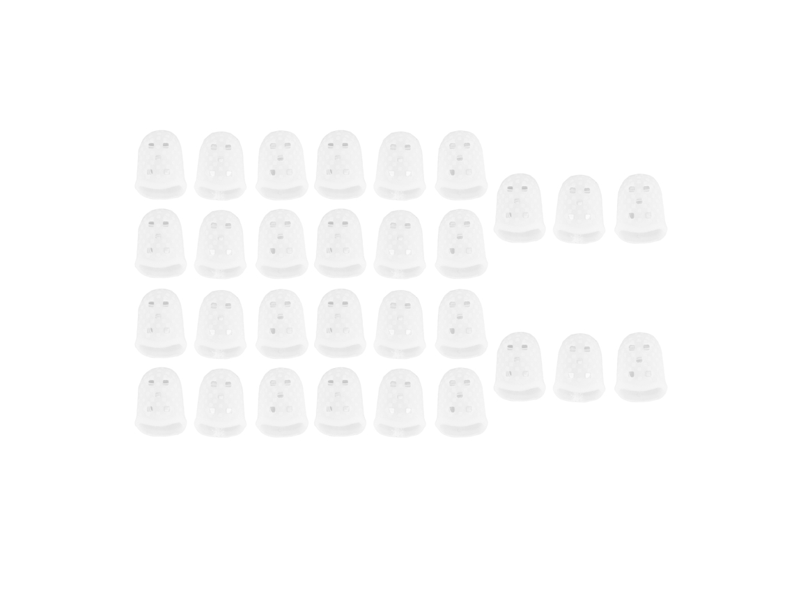 Protectores de dedos de silicona transparente y transpirable para guitarra