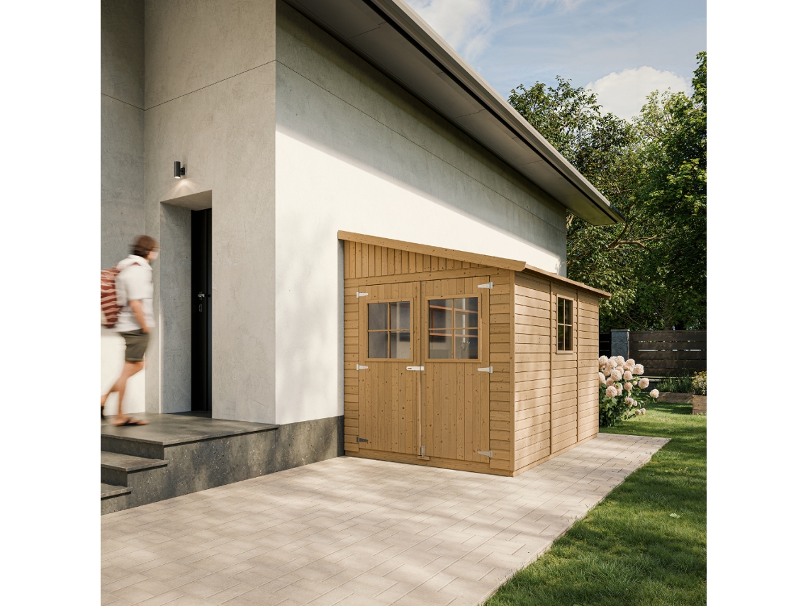 Caseta de Jardín de Madera TIMBELA M339A con Ventanas (6 M² - 245 x 318 x 218 cm)
