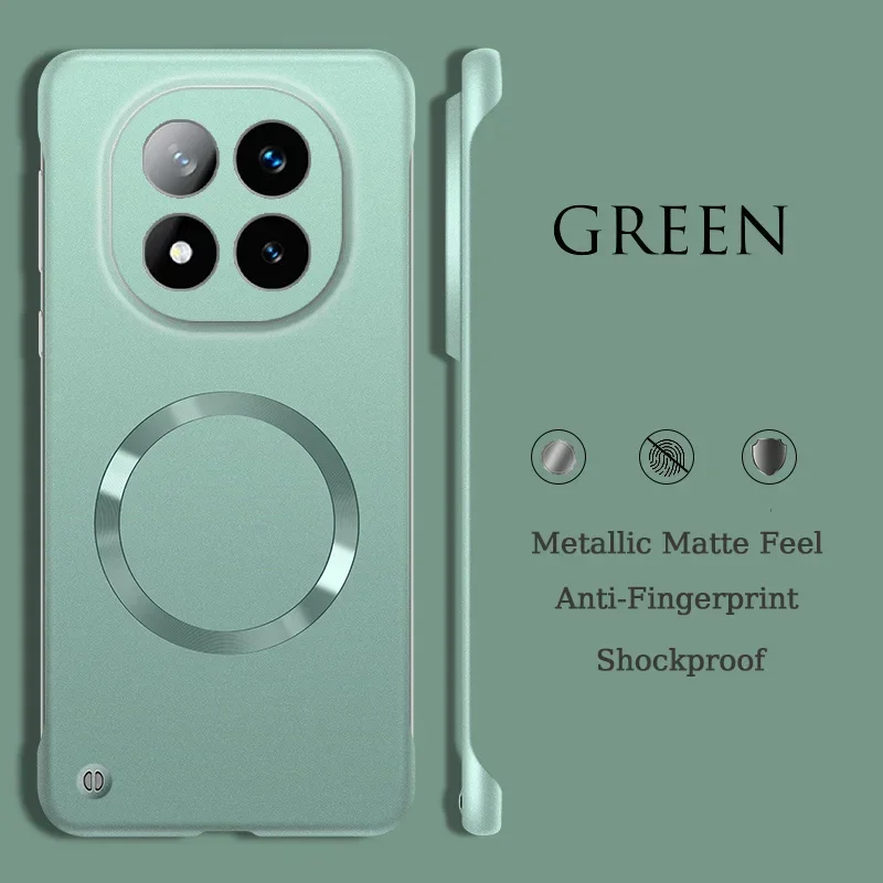 (verde, Redmi K70 Ultra) Lujosa Funda Protectora Magnética Ultradelgada De Metal Sin Marco Con Protección Superior Contra Golpes.