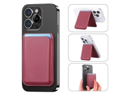 Cartera magnética para iPhone 13/14/15/16/17 Pro/Pro Max Roja Hexinyigjly