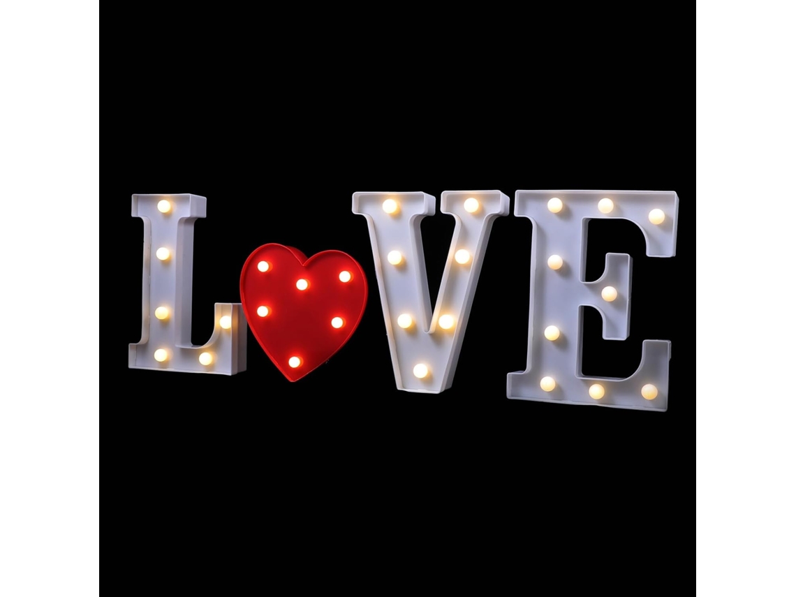 Lámpara LED decorativa con letras que forman la palabra "amor", luz nocturna romántica en 3D para fiestas e iluminación del Día de San Valentín.