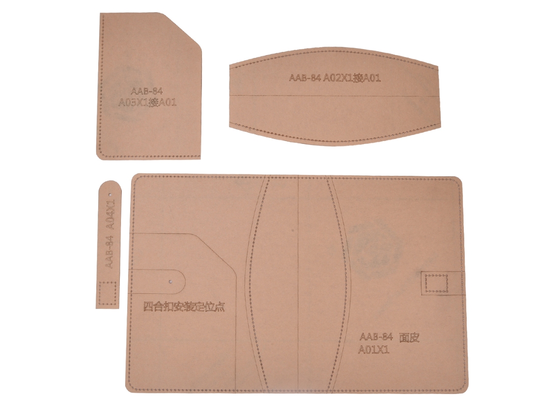 Plantilla de cuero acrílico transparente, herramienta de bricolaje para cubiertas de cuadernos hechas a mano