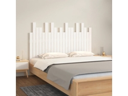 Cabecero De Cama De Pared Madera Maciza Pino Blanco 140x3x80 Cm