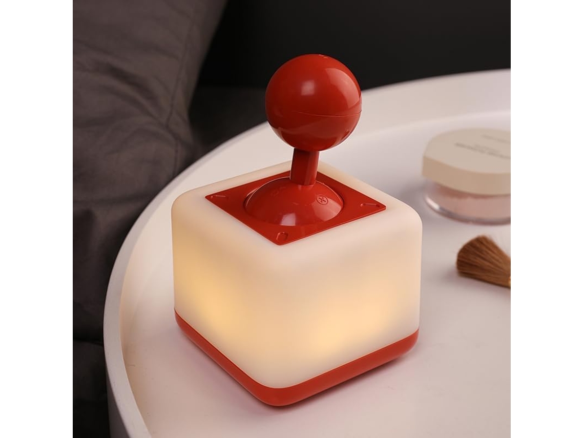 Luz nocturna oscilante con temporizador de 2 velocidades, lámpara de noche recargable por USB Chronus (roja)