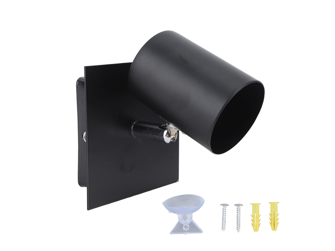 Portalámparas Gu10 Negro, Base De Lámpara Moderna, Metal, Techo, Montaje En Pared, Convertidor Bombi