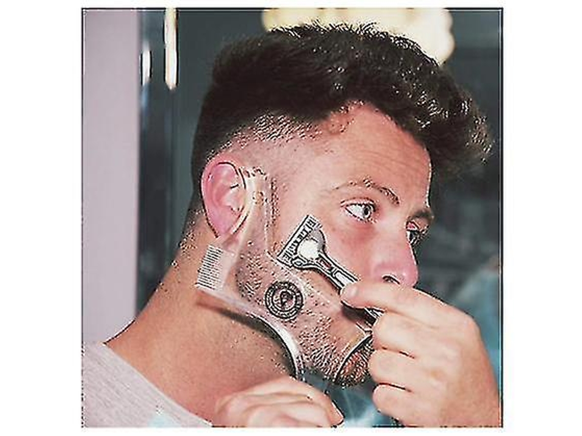 Peine para barba para hombres, barbería, cuidado de la barba, apariencia transparente, moldeador de bigote, peine para peinar, estilizador, tienda Jinyubo