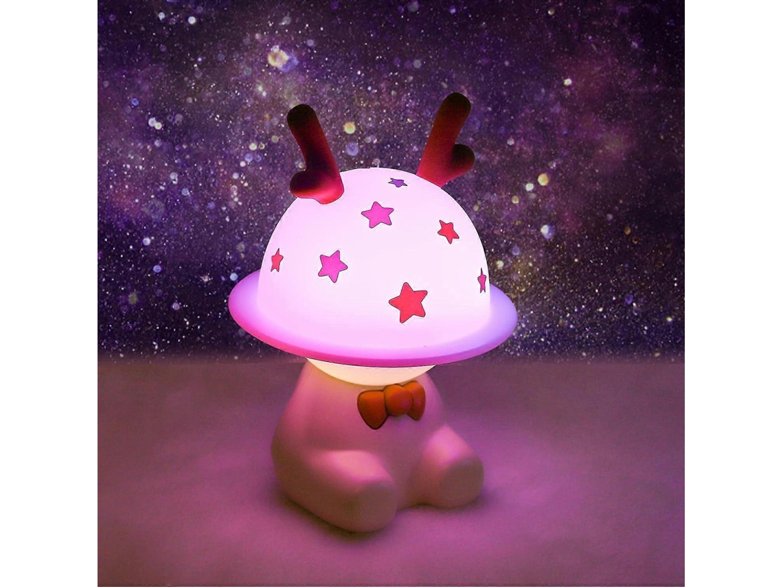 Luz nocturna infantil, luz de noche para niños con 4 modos de iluminación, bonita y segura para el dormitorio. Rosewell