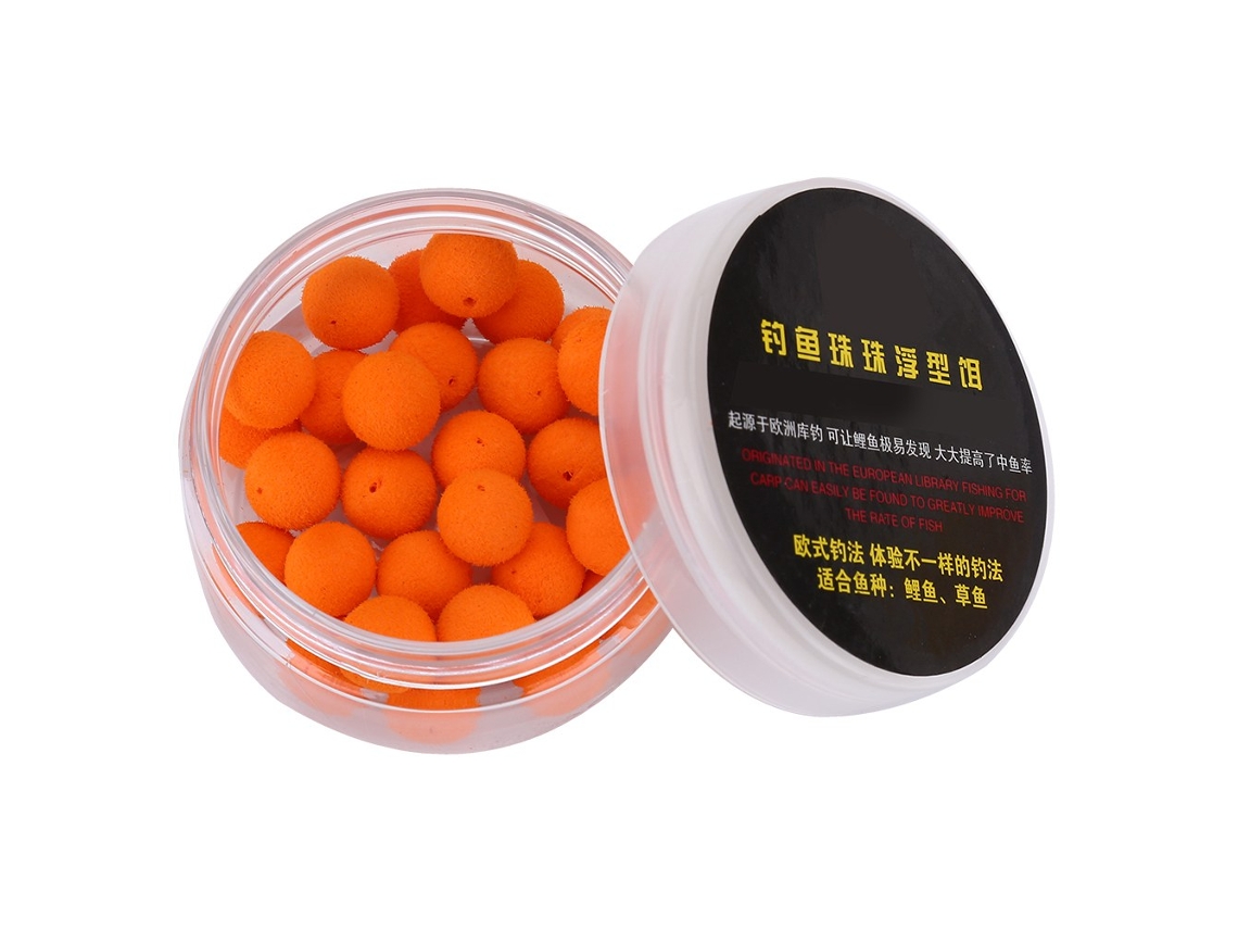 30 Unidades De Pellets Blandos Flotantes De Espuma Para Pesca De Carpas, Color Naranja, 10 Mm.