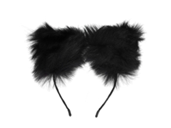 Diadema Con Orejas De Gato Artificiales Para Mujer, Accesorio De Pelo Para Fiesta, Cosplay Y Vida Diaria, Negro