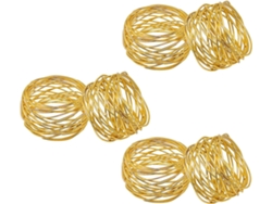 Rebe-juego De 6 Anillos Para Servilletas Hecho A Mano Oro Para Decoración De Mesa Diaria