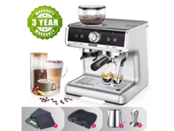 Cafetera Hibrew H7 de 1550 W, 19 bares, 2,8 l, báscula electrónica para latte, capuchino, espresso y café portugués casero.