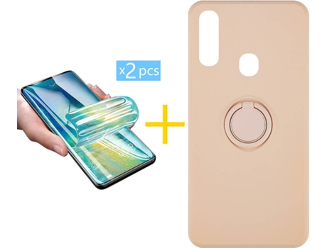 Carcasa + 2 Protectores de Pantalla para Samsung Galaxy A20e ACCETEL Rosa Pastel