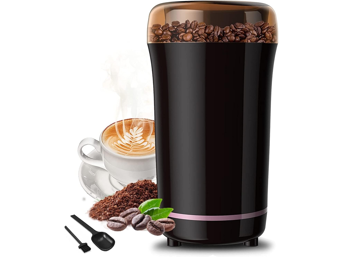 Molinillo Eléctrico De Café, Molinillo Eléctrico Para Café/especias Con Acero Inoxidable Y Cepillo Y Cuchara 2 En 1.