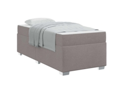 Maison Exclusive - Estructura De Cama Con Colchón Taupé 90 X 190 Cm Tela