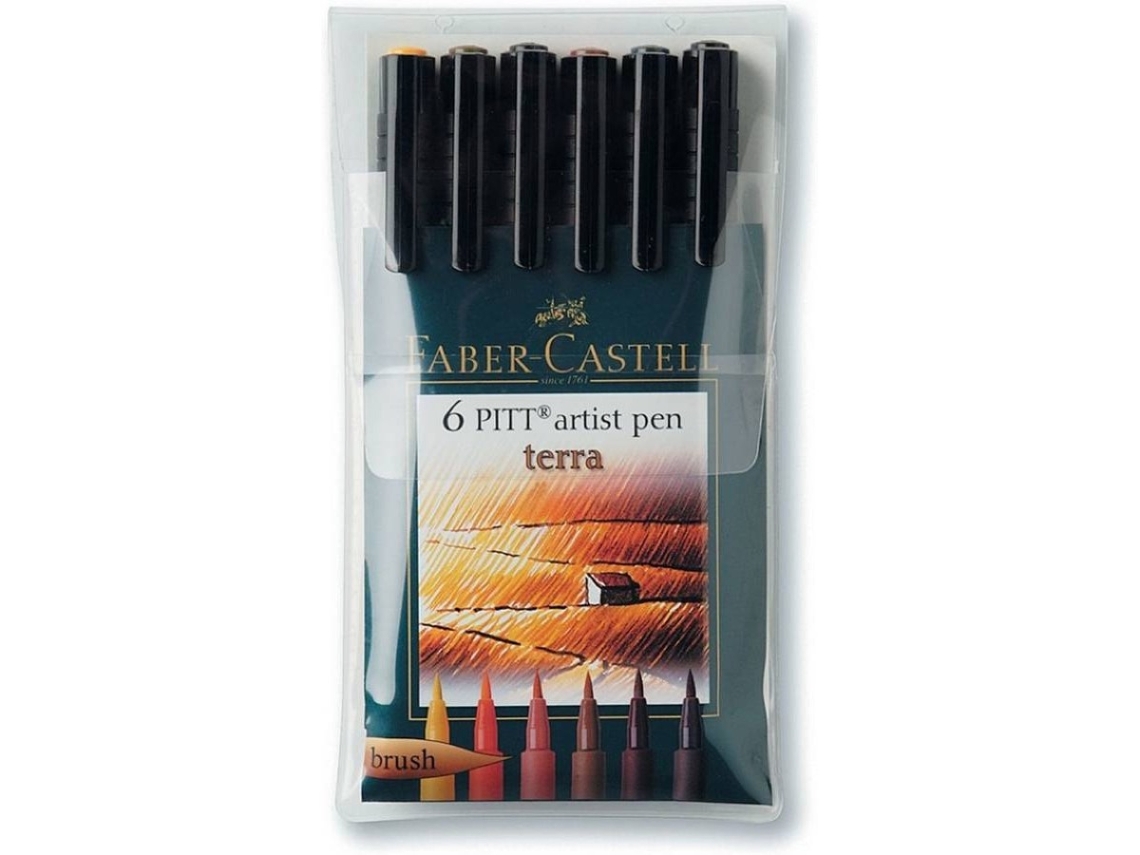 Marcador de diseño FABER-CASTELL Pitt (Tierra - 6 Tabletas)