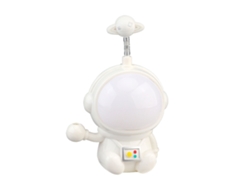 2026-luz De Noche Astronauta Cute Usb Cargable 2 Niveles Regulables Para Dormitorio Decorativa Blanco
