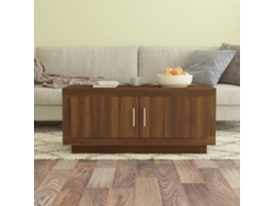 Mesa de Centro Apoyo 102X50X45 cm Derivados Madera Roble Castaño