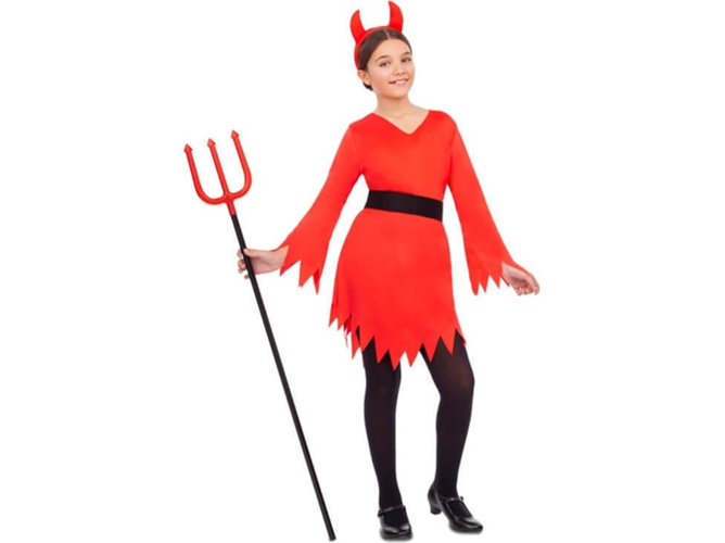 Disfraz de Niña DISFRAZZES Diablesa Fuego (Talla: 5 a 6 años)