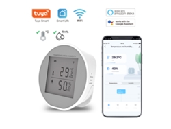 Rebe-monitor Inteligente De Temperatura Y Humedad Wifi Inalámbrico Sensor Con Notificaciones App Tuya