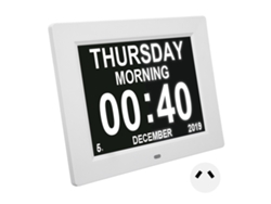 Reloj De Calendario Digital De 8 Pulgadas Con 3 Recordatorios De Medicación, 5 Alarmas Y Enchufe Au