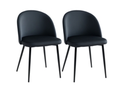 Par Cadeiras Jantar Escandinavas Estofadas Veludo Pernas Metálicas Afiladas Design Moderno