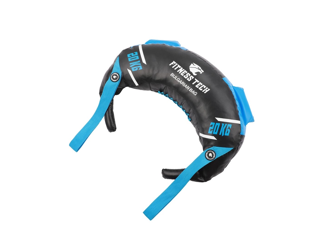 Bolsa búlgara premium para entrenamiento funcional con asas ergonómicas, 20 kg, Fitness Tech