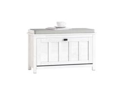 SOBUY FSR161-W Banco Zapatero Con 1 Puertas 80 X 30 X 50 Cm