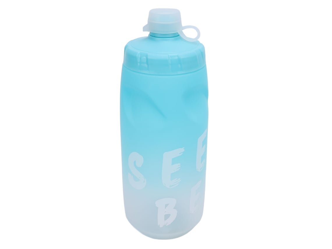 Garrafa de água Rebe-Sports 650ml PP5 TPE Antivazamento com Tampa de Silicone para Ciclismo, Corrida, Fitness e Atividades ao Ar Livre, nas cores Branco e Azul Degradê
