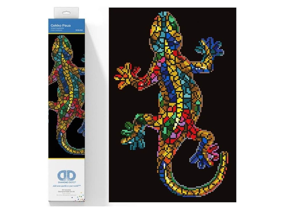 Diamond Dotz Salamandra Multicolor Dd6002 Madnesstoys Pintura Diamantes Madnesstoysmás De 4 Años