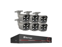 Sistema de cámaras de seguridad CCTV POE, alta definición de 5 MP, acceso remoto, 8 canales, 6 cámaras tipo bala, 1T OEM