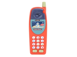 Teléfono de juguete WalshLXq para bebés y niños pequeños con música y funciones educativas - Modelo rojo