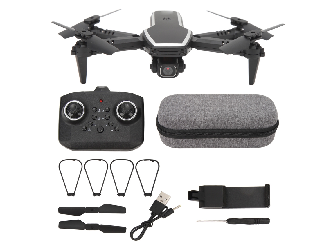 Dron Plegable Rc 4k Hd Con Doble Cámara, Control Remoto, Cuadricóptero De 4 Ejes Para Niños De 14 Años En Adelante - Negro