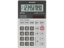Calculadora Básica SHARP EL-W211G Gris (10 dígitos)