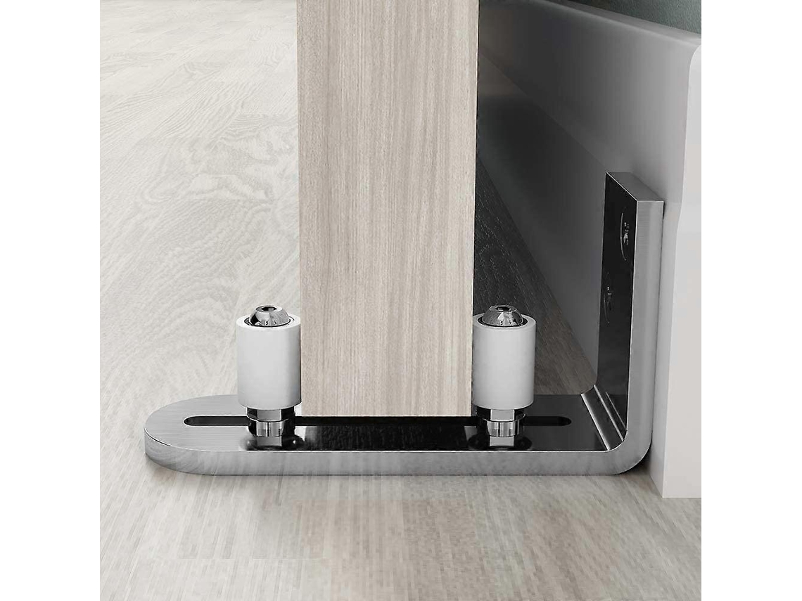 Guía De Puerta Deslizante Montada En Pared Con Rodamientos De Bola Ajustable Plata Resistente Y Segura
