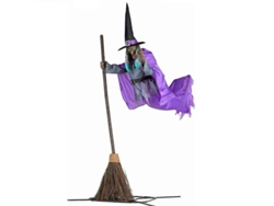 Decoración De Halloween Para Exteriores: Bruja Animada Flotante De 3,6 Metros Con Sonido Para Jardín, Patio O Césped.