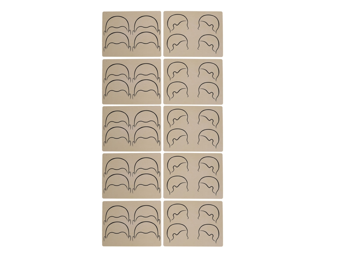 10 Unidades De Piel Sintética De Doble Cara Sin Tinta Para Practicar Tatuajes Capilares Y Micropigmentación Del Cuero Cabelludo.